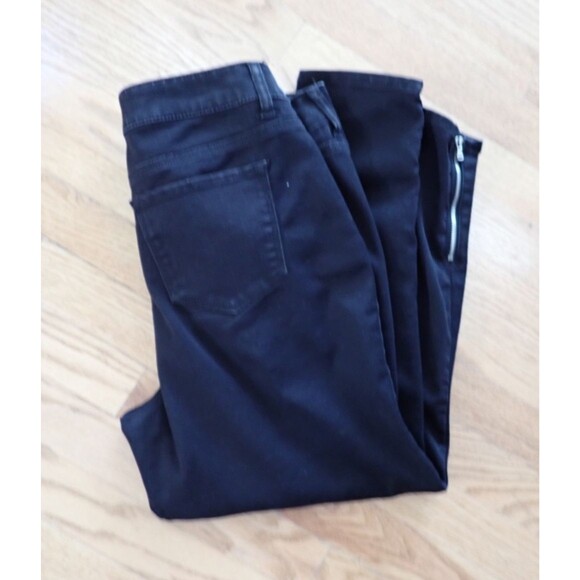ana Black Skinny Ankle Zip Size 31/12P Jeans Denim Dark Wash 12 Petite 31 Waist - Picture 8 of 9